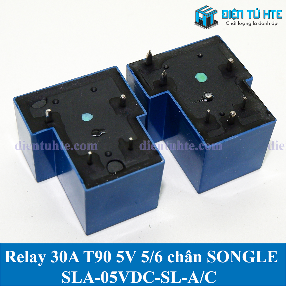 Relay t90 30a 5v 4 chân 6 chân sla-05vdc chính hãng songle