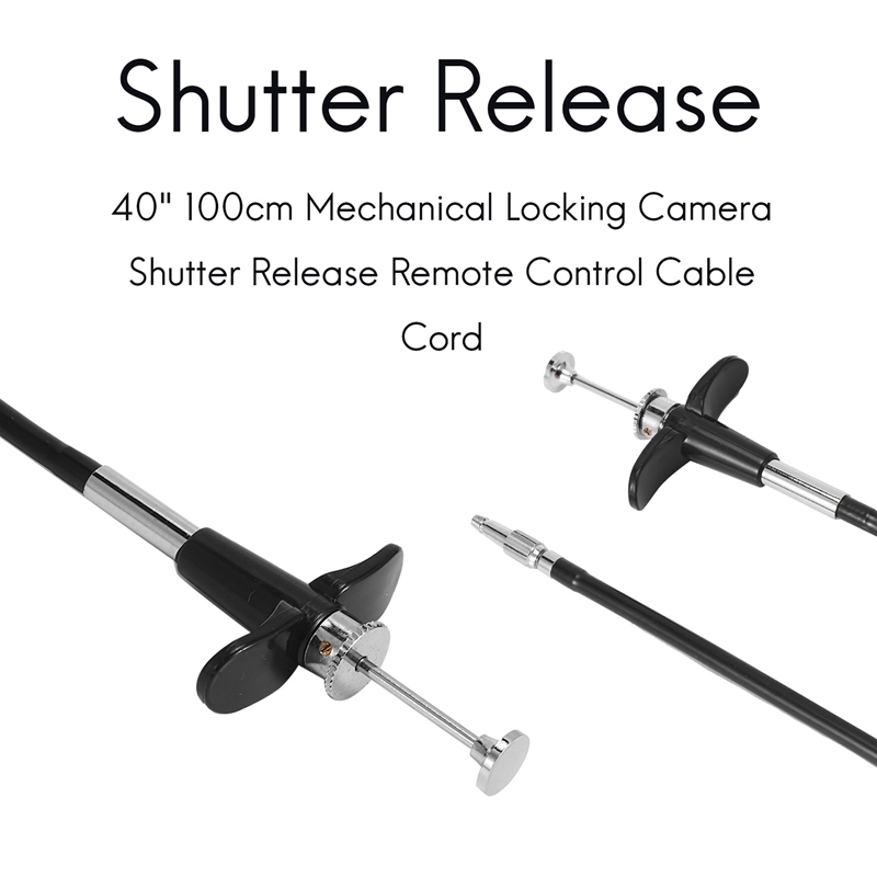 40" 100cm Mechanical Locking Camera Shutter Release Remote Control Cable Cord