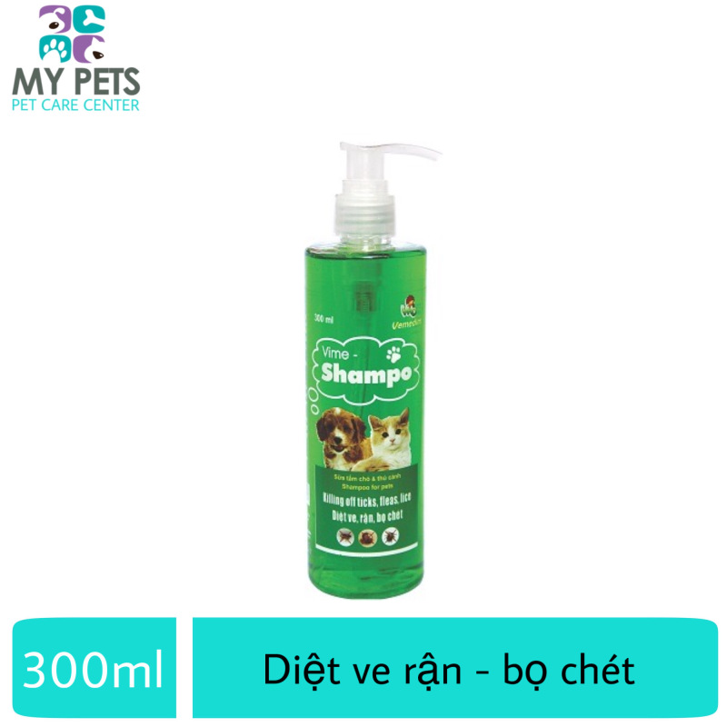 Sữa tắm cao cấp diệt ve rận, bọ chét, dương lông cho chó mèo (VMD) - ViMe Shampoo 300ml
