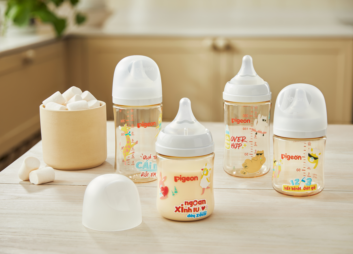 Bình sữa Pigeon PPSU Plus thế hệ III 160ml/240ml