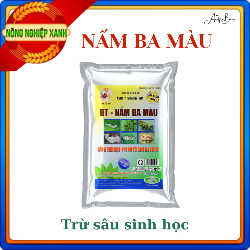 NẤM XANH, NẤM TRẮNG, NẤM TÍM: BT NẤM BA MÀU Gói 1kg trừ sâu