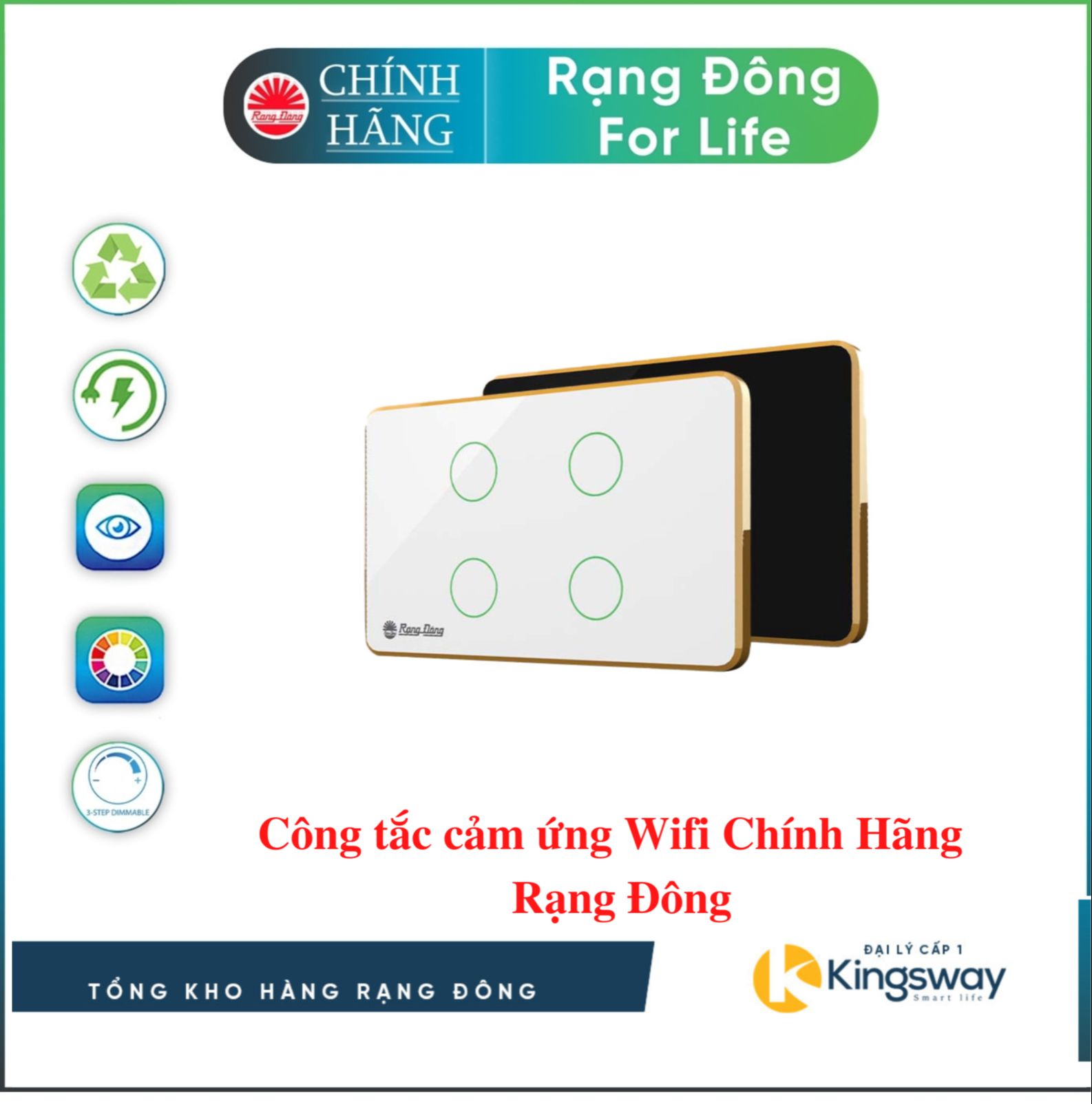 Công tắc cảm ứng CN Wifi Rạng Đông
