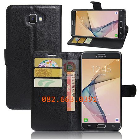Bao da Samsung J5 Prime / J7 prime / A9 PRO / C9 PRO nắp gập chống đỡ xem phim, ngăn đựng thẻ