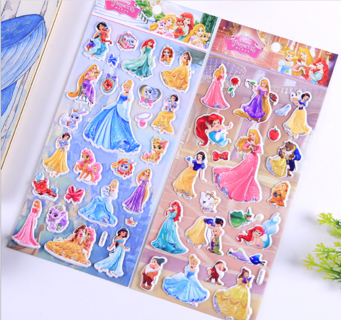 Hình dán sticker nổi 3D Công chúa Disney cho bé