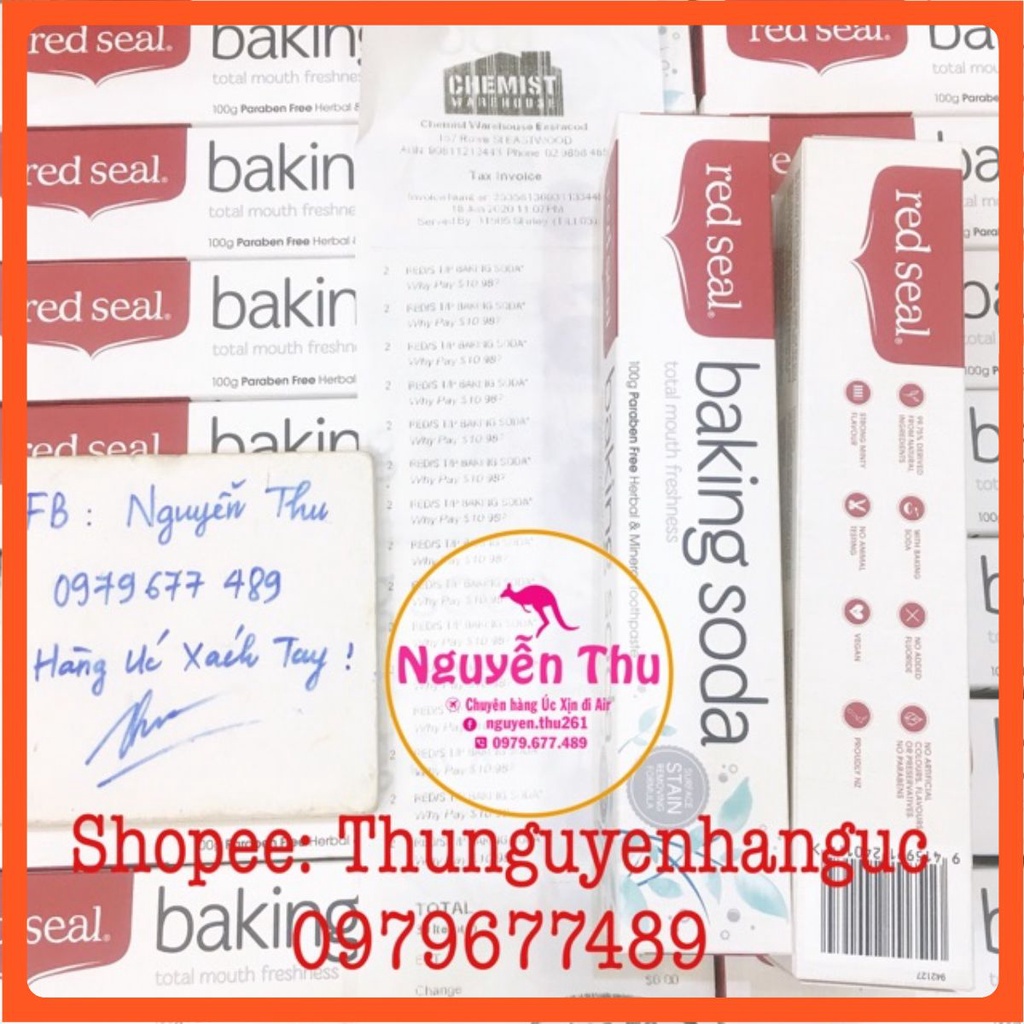 Kem đánh răng Red Seal Toothpaste Baking Soda 100g Úc