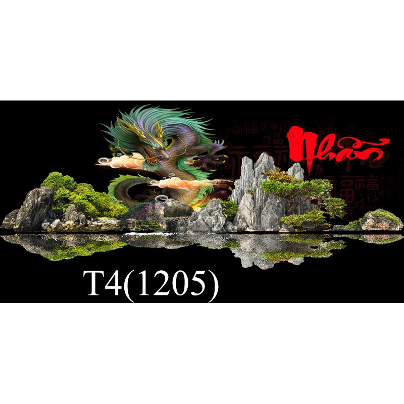 tranh 3d bể cá mẫu rồng