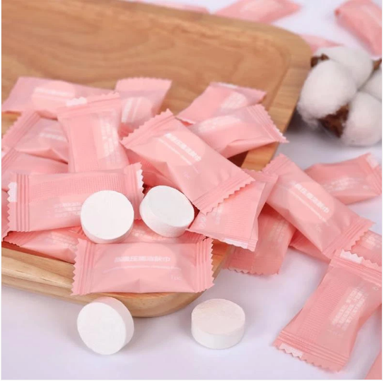 Khăn giấy nén dạng viên kẹo