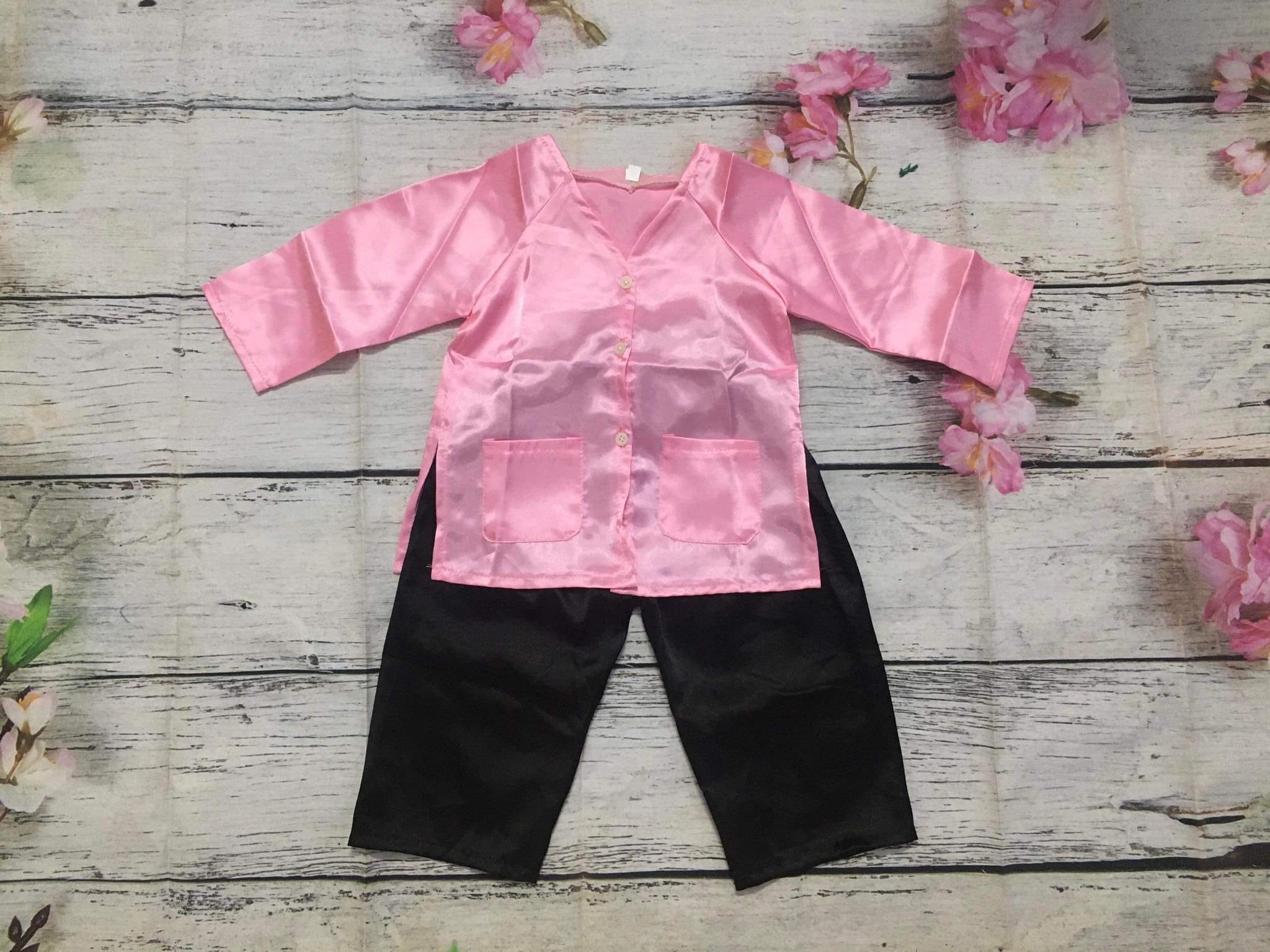(6-30kg) Bộ bà ba quần đen cho bé trai, bé gái