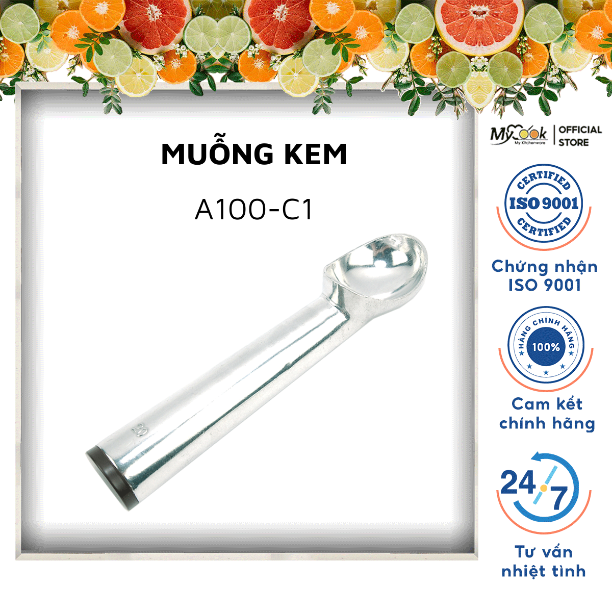 Muỗng múc kem bằng nhôm đúc