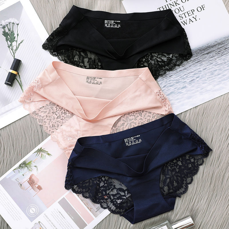 [HCM]Quần lót su lụa Phối ren Gợi Cảm - NHShop