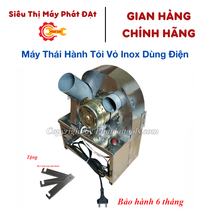 Máy Thái Hành,Tỏi Dùng Điện Dùng Motor inox