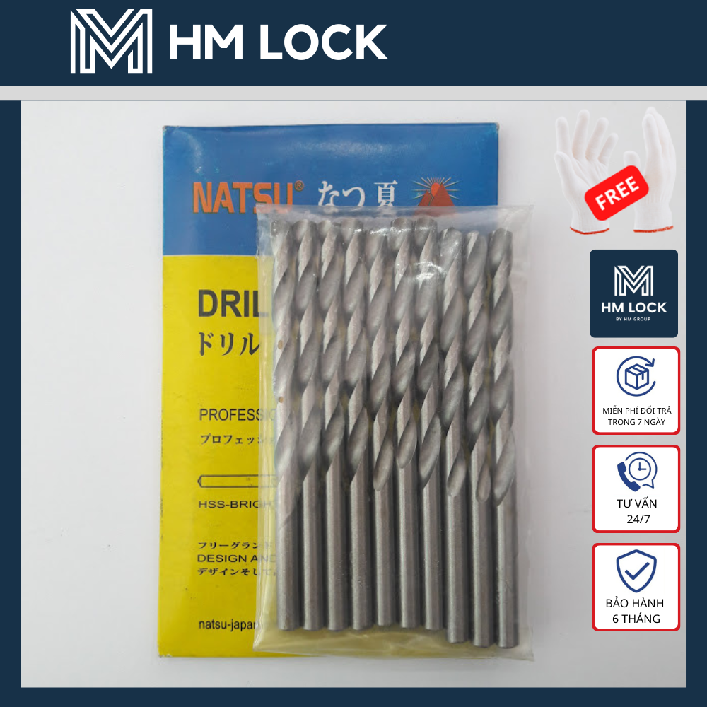 COMBO 10 MŨI KHOAN SẮT CHUYÊN DÙNG KHOAN THÉP, SẮT - HM LOCK