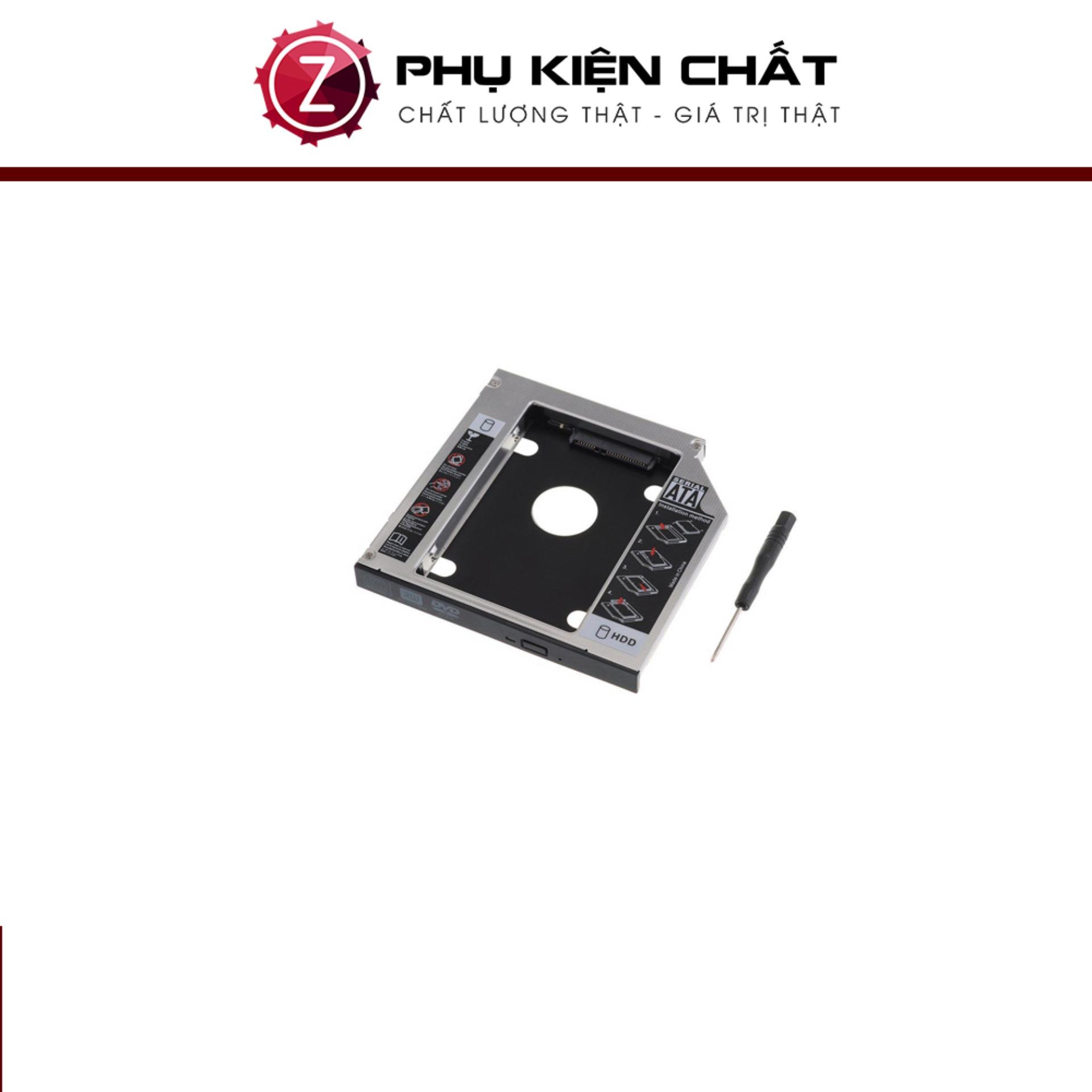 Caddy Bay SATA 3.0 9.5mm chất liệu nhôm gắn thêm ổ cứng HDD SSD cho Laptop  có [VIDEO HƯỚNG DẪN]
