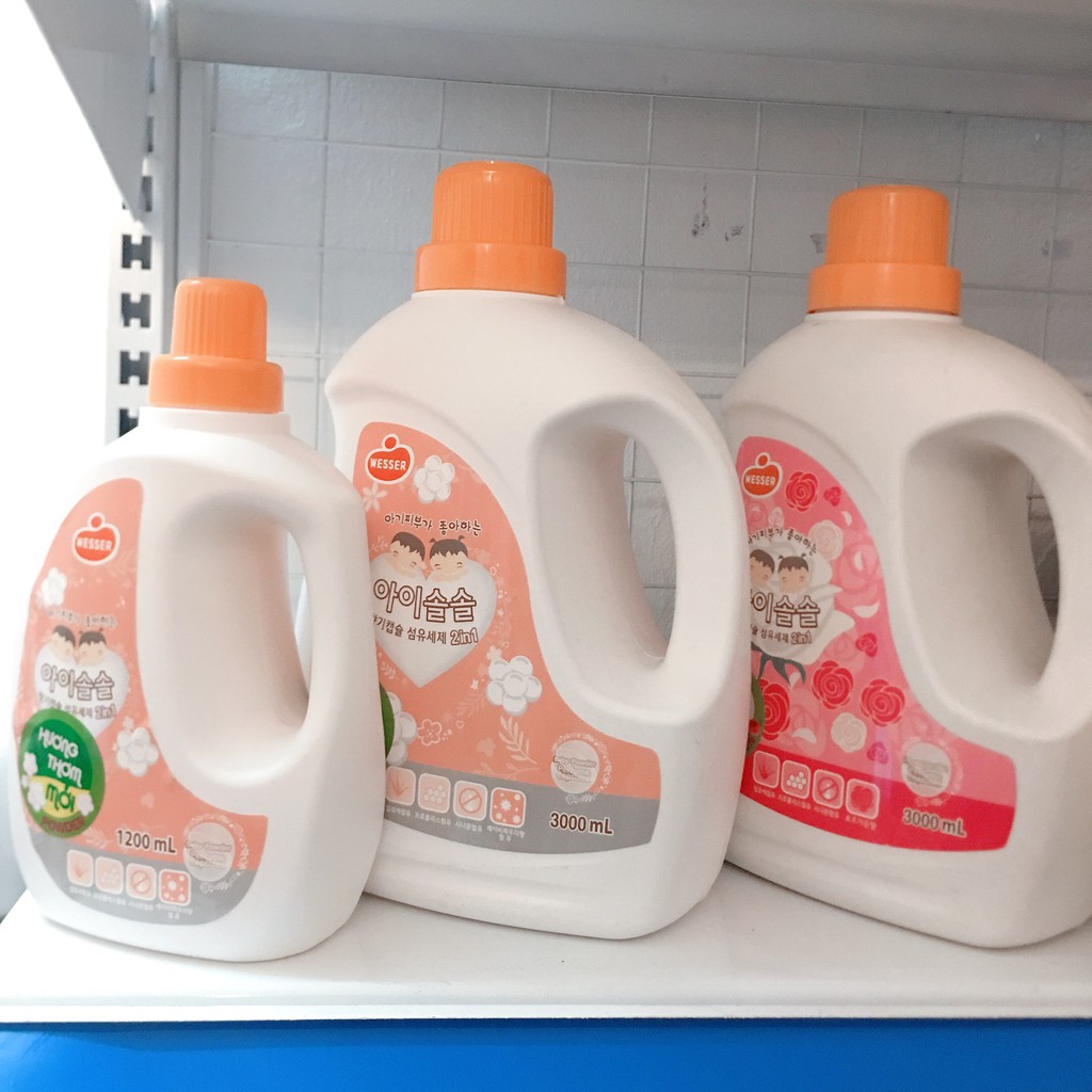 Nước giặt xả Wesser 2 in 1 ( 1200-3000ml )
