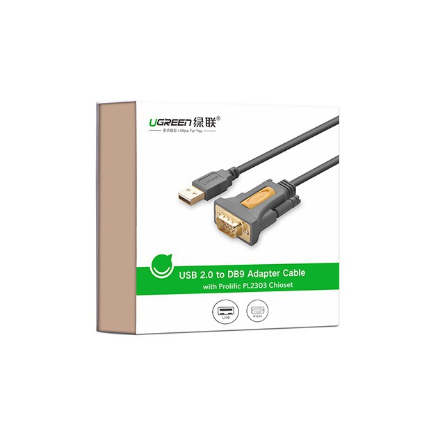 Cáp Chuyển Usb To Com - Usb To Rs232 Dài 3M Ugreen 20223 Hàng