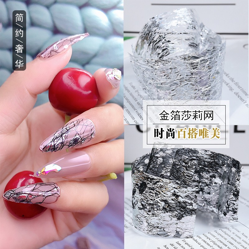 Foil ren dán móng trang trí móng nghệ thuật