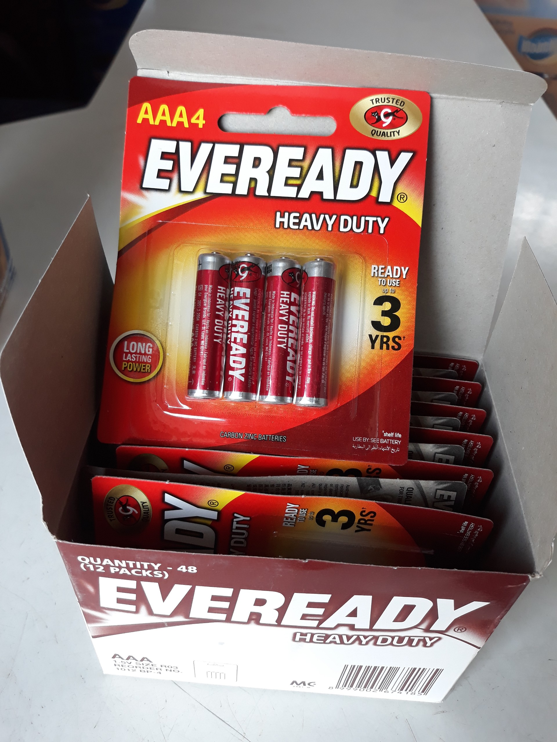 VỈ 4 PIN AAA EVEREADY 1012 BP4 [CHÍNH HÃNG]