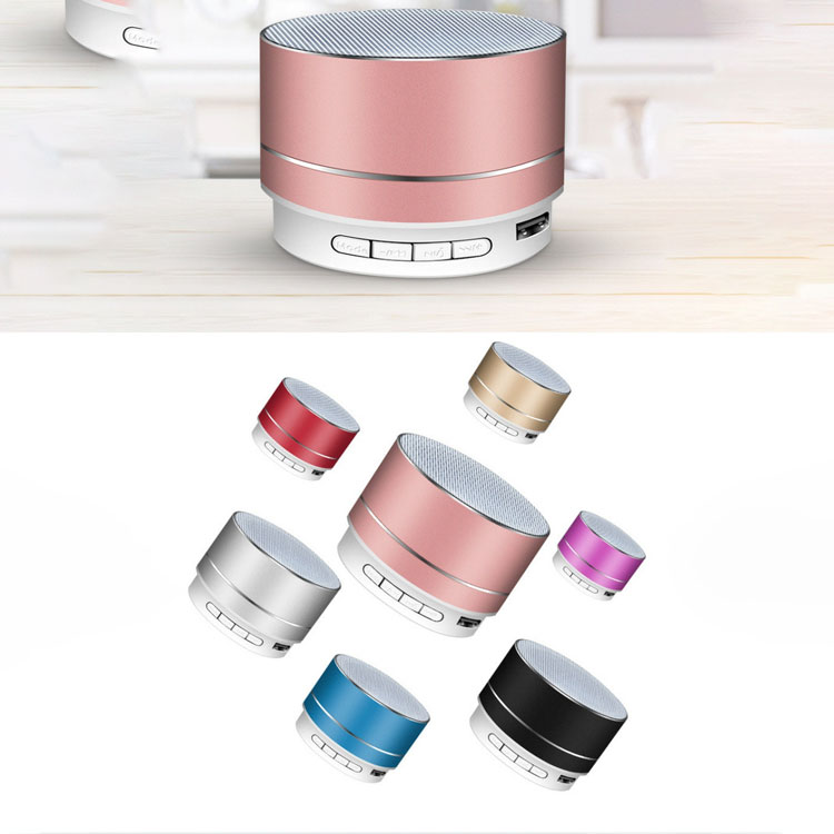 Loa Di Động Bluetooth Mini A10 Vỏ Nhôm Có Đèn LED