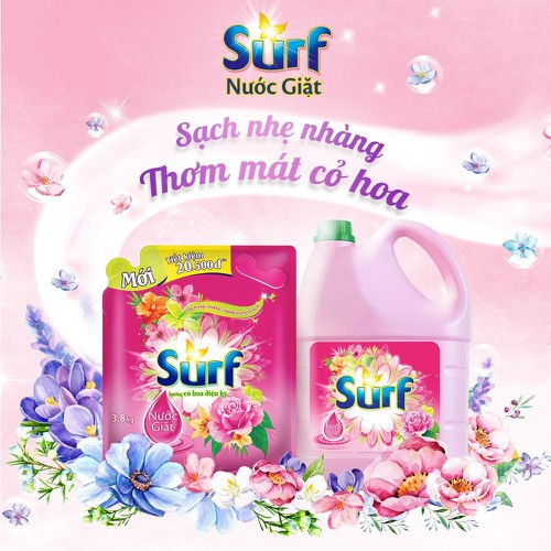 Combo 2 Nước Giặt Surf Hồng Túi 2.8L