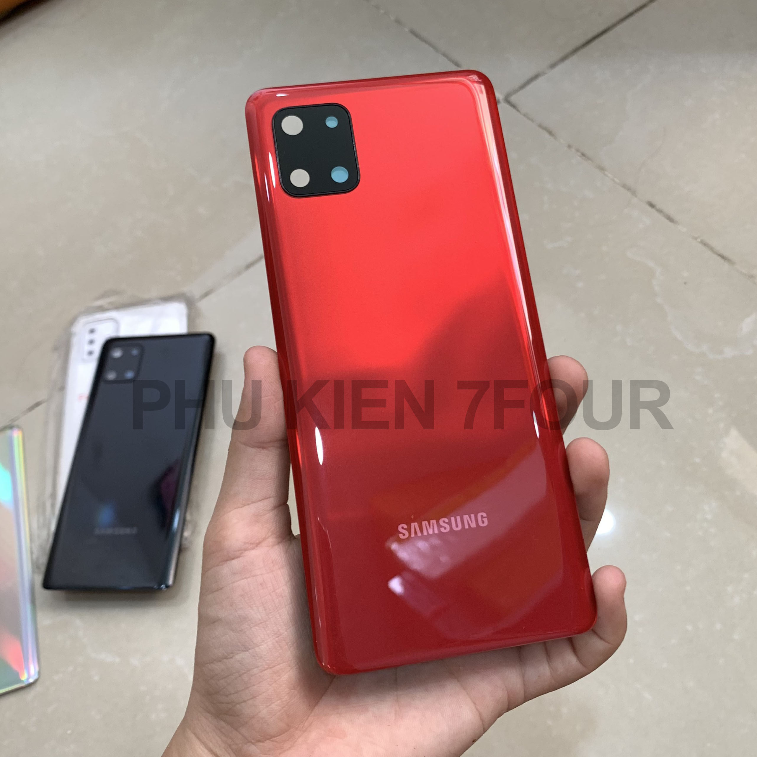 Nắp Lưng Samsung Note 10 Lite kèm kính camera và ron keo dán - 7Four