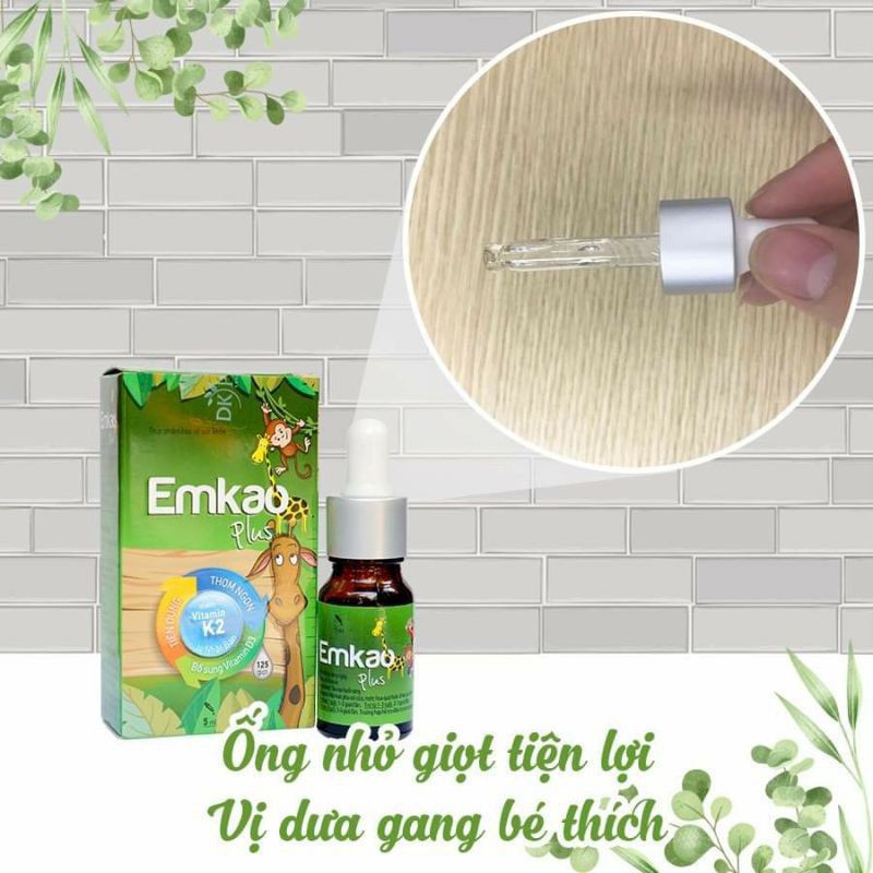 Vitamin D3 và K2 - Emkao plus (giúp xương chắc, phát triển chiều cao)