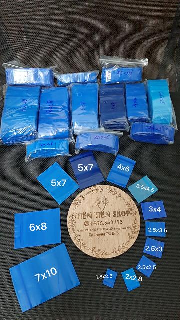 gói 100 túi zip xanh dương chọn size