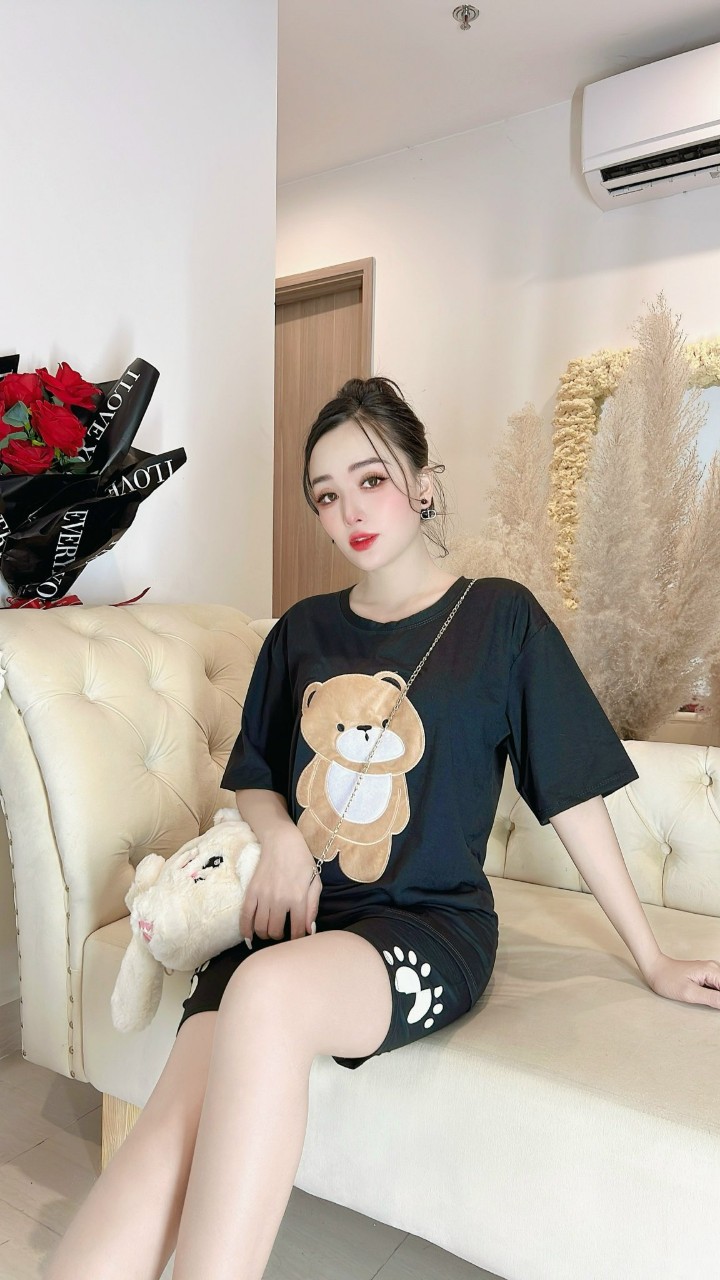 Đồ bộ nữ đồ bộ mặc nhà bộ đồ lửng form rộng bigsize