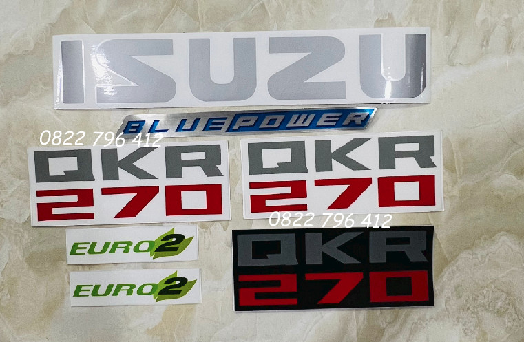 Tem chữ dán xe tải Isuzu QKR 270 full bộ, tem dán xe Isuzu qkr270