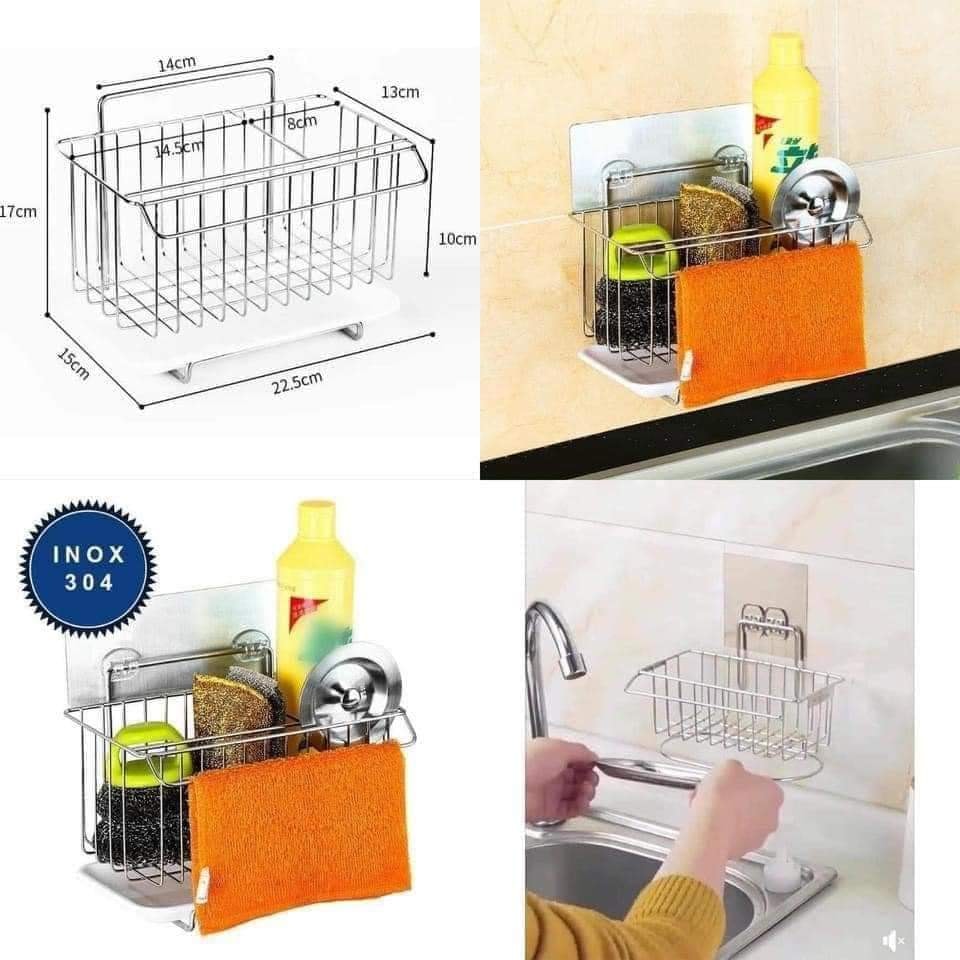 KỆ INOX ĐỰNG ĐỒ RỬA CHÉN BÁT CÓ KHAY HỨNG NƯỚC