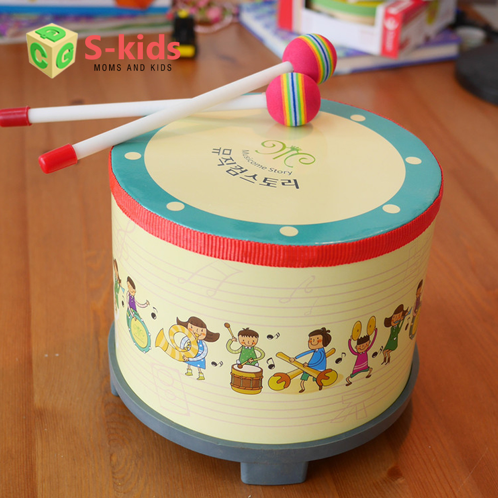 Đồ chơi gỗ S-Kid - Bộ Trống Gỗ Mặt Simili Cho Bé.