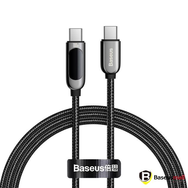 Cáp sạc nhanh C to C 100W Baseus Display Fast Charging Data Cable