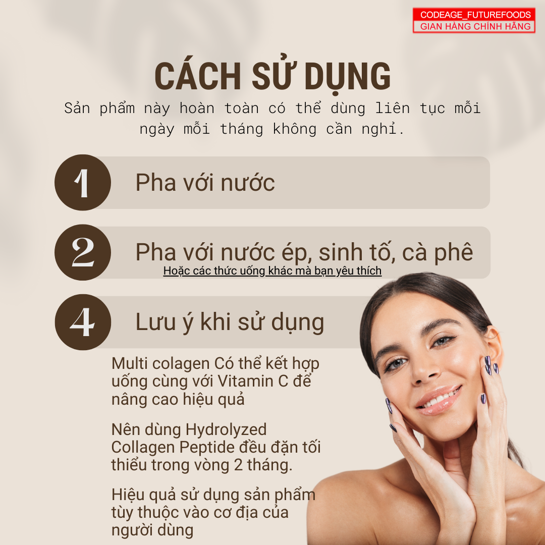 Combo Da Khỏe Săn Chắc, Chống Nắng Hiệu Quả Codeage Collagen Peptides + Codeage Polyphenols Broad Spectrum