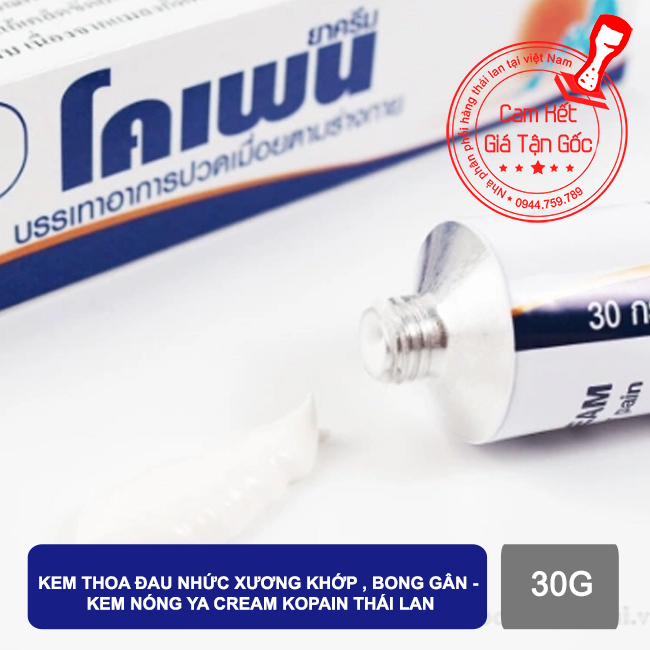 01 tuýp Kem Thoa Khi bị Đau Cơ Xương Khớp Yanhee Ya Cream Kopain 30g - Tuýp Trắng