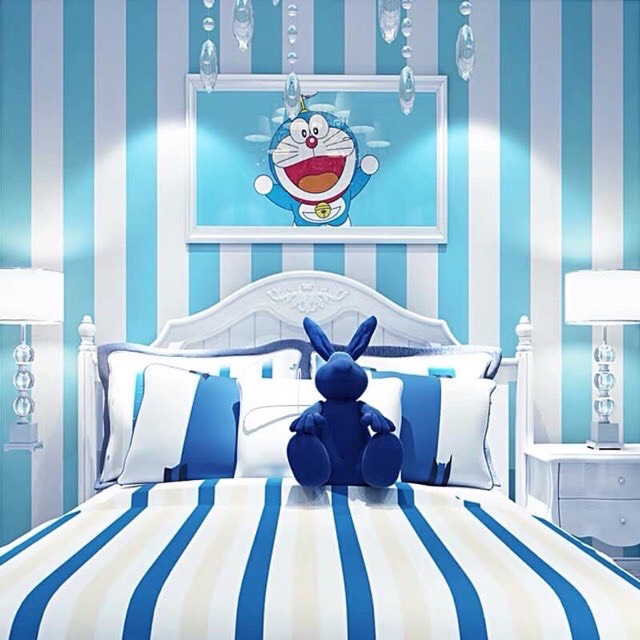 Giấy dán tường sẵn keo dọc màu (10m x 45cm / cuộn)