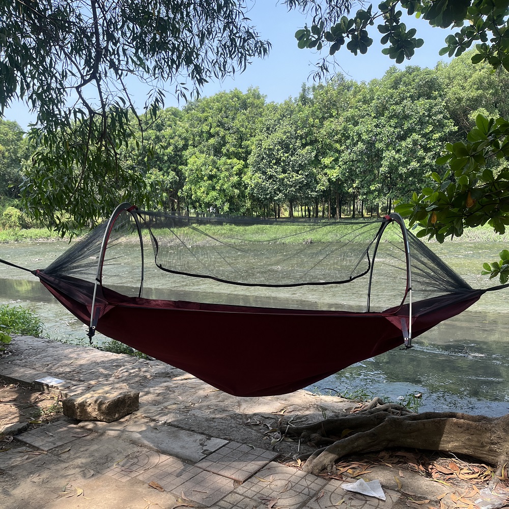 Võng Cao Cấp Chống Nước 2 Người Giường Đôi Dây Cột Dày, Tarp Hammocks 2.4x1.4m