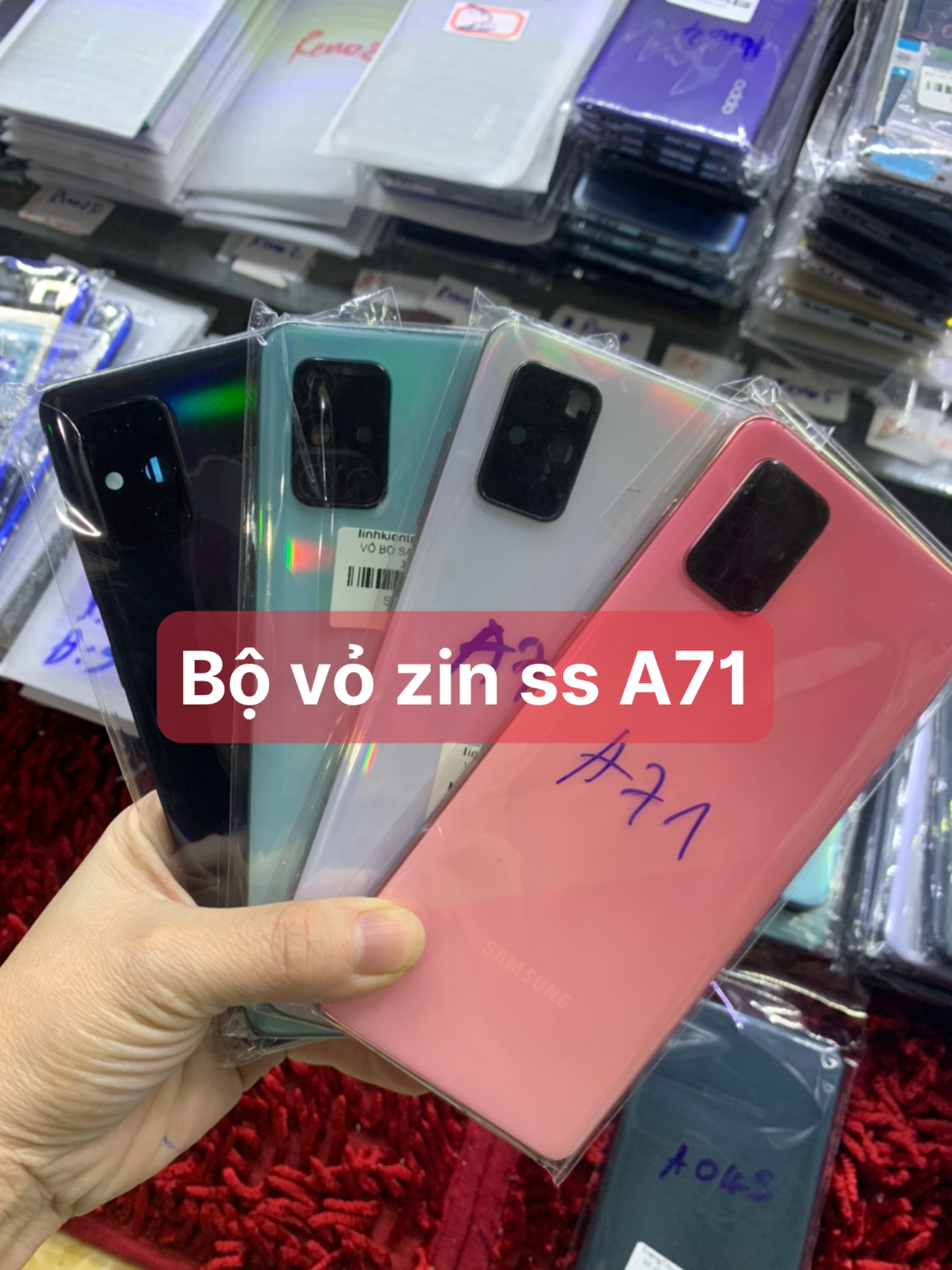 bộ vỏ zin hãng sam sung a71 full đồ kèm(kính camera,phím bấm,lưng sườn)