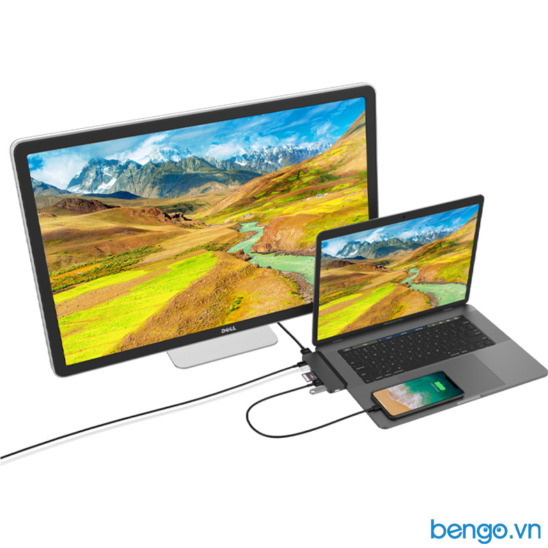[HCM]Cổng Chuyển Hyperdrive DUO 7 in 2 USB-C Hub 4K/60Hz - HD28C