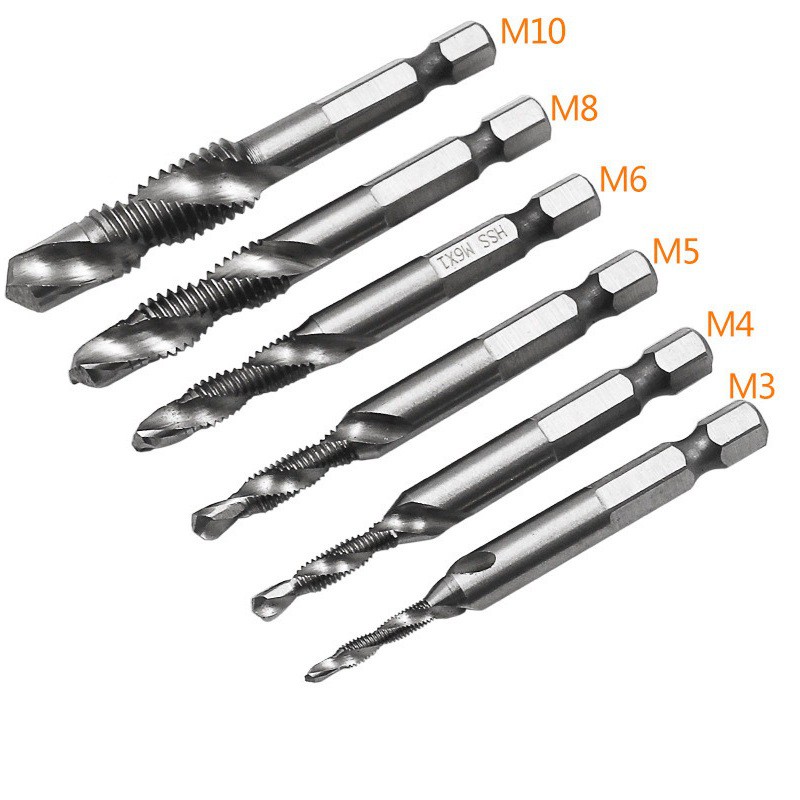 Bộ 6 Mũi Khoan Taro Ren từ M3-M10 - B