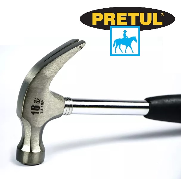 Búa nhổ đinh cán gỗ 450g 16oz cán gỗ PRETUL MP-16Made in Mexico