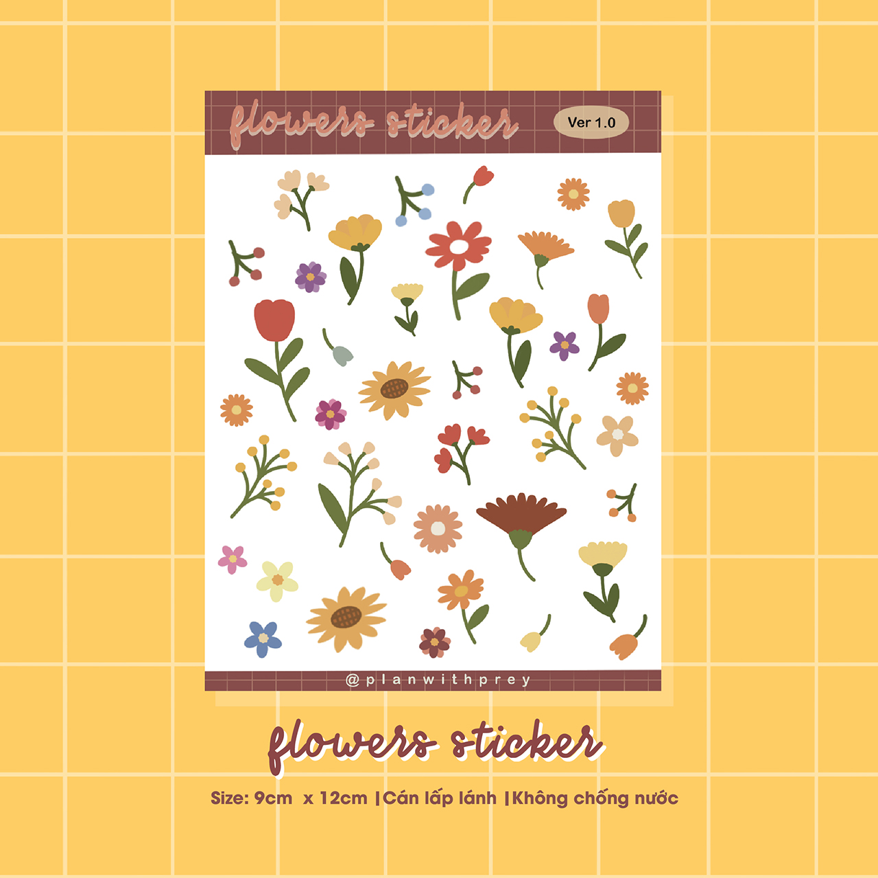 Sticker flower decoration Toploader, window