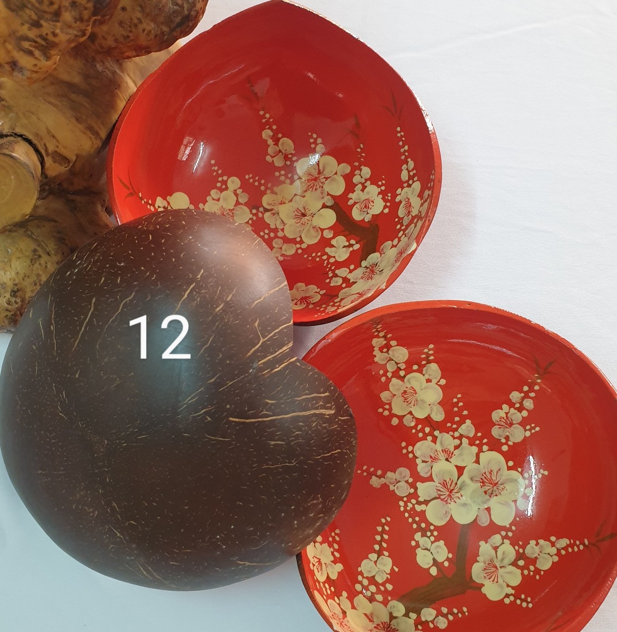 Gáo dừa Mỹ nghệ - Chén sơn mài