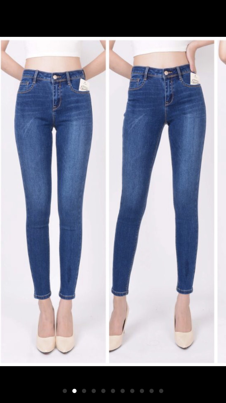 Quần jean nữ cạp cao co giãn form dáng ôm hot