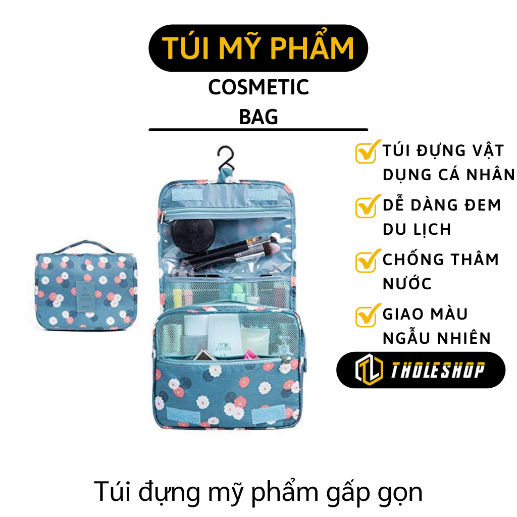 Túi Đựng Mỹ Phẩm Du Lịch - Túi Đựng Đồ Trang Điểm, Đồ Cá Nhân Có Móc Treo Đi Du Lịch Tiện Dụng 2889
