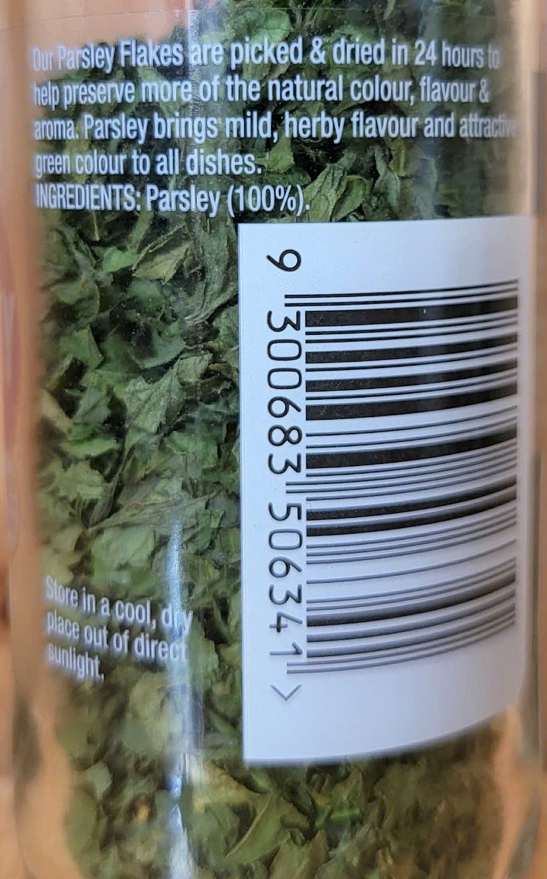 MCCORMICK (Lọ PARSLEY 5g) LÁ MÙI TÂY PHÁP Parsley Leaves