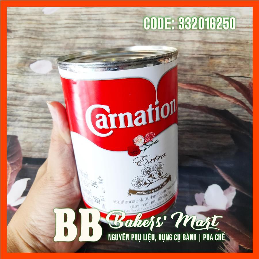 Sữa nước béo 3 bông Carnation Thái Lan - Lon 385gr