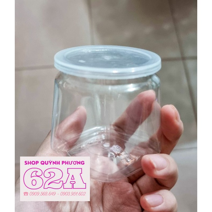 Hủ nhựa 120ml trong suốt pet kèm nắp