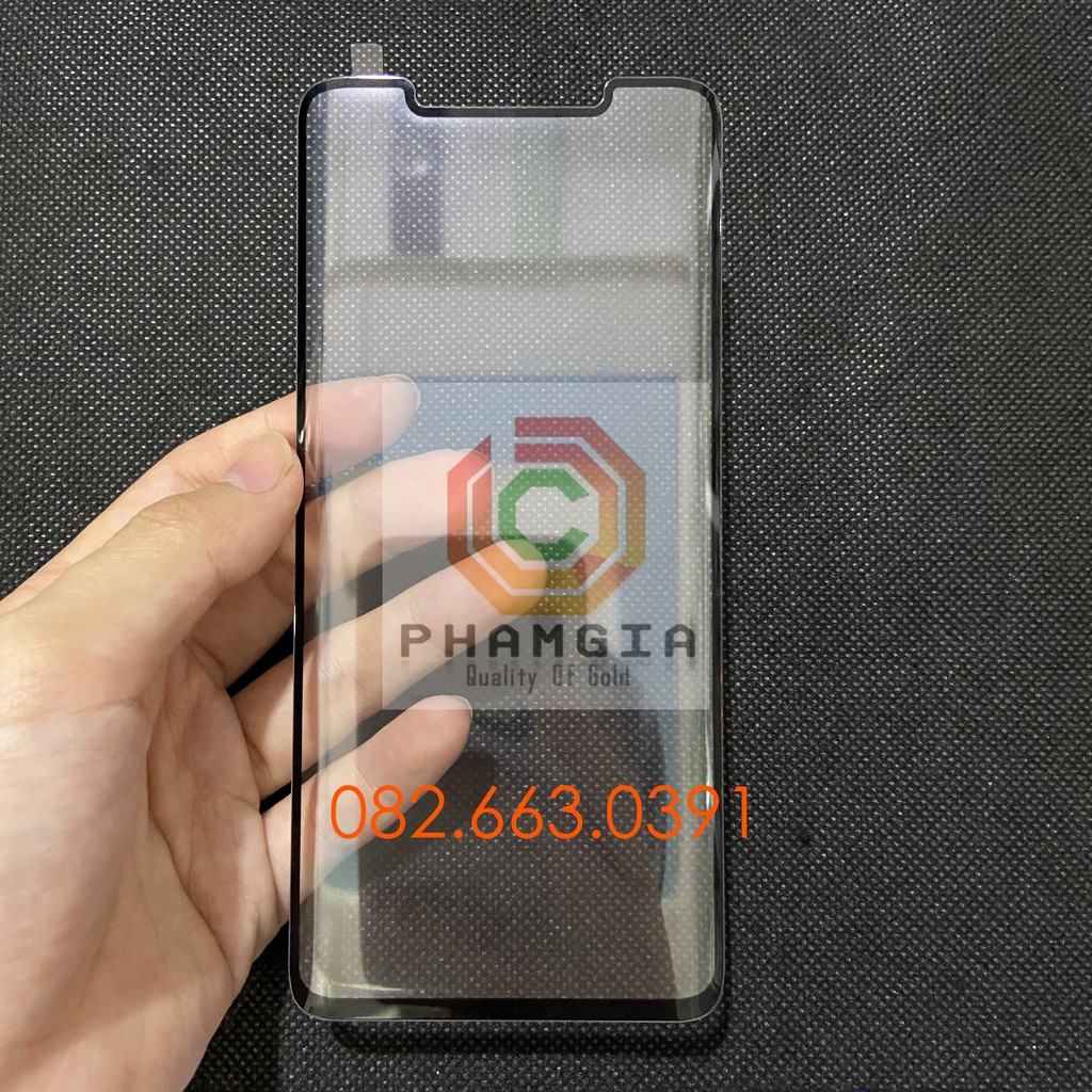 Kính cường lực huawei mate 20 pro full màn hình, full keo chuẩn đẹp