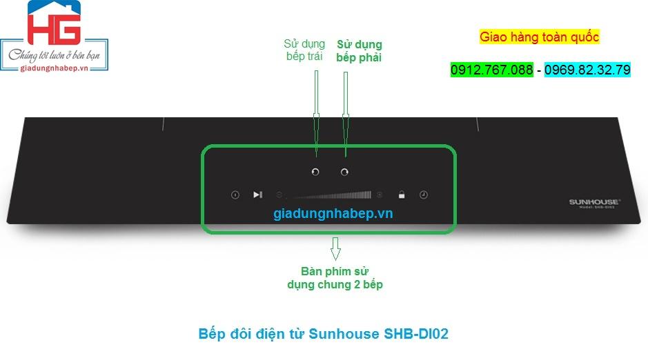 Bếp từ đôi Sunhouse SHB-DI02