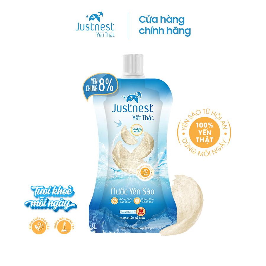 Túi Nước Yến Thật Justnest nguyên bản (160ml)
