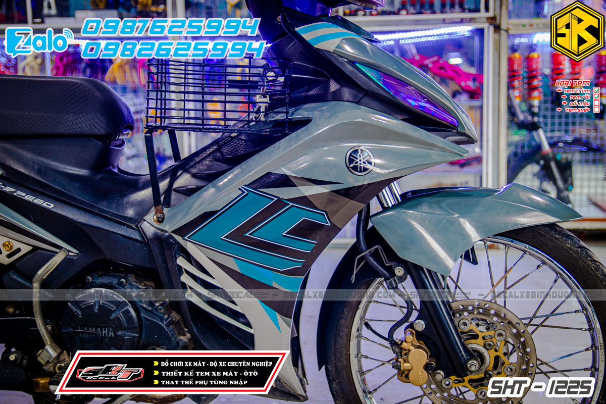 tem trùm exciter 135 xanh xám lc